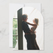 Invitation Mariage avec arche de photo de script de signature (Dos)