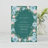 Invitation Mariage avec Arche Fleurie de Teal (Debout devant)