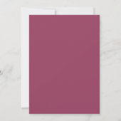 Invitation Mariage avec Bordure Florale Bourguignonne (Dos)