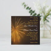 Invitation Mariage avec célébration de feux d'artifice (Debout devant)
