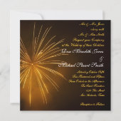 Invitation Mariage avec célébration de feux d'artifice (Devant)