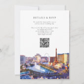 Invitation Mariage avec code QR aquarelle de la skyline de La (Dos)