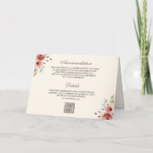 Invitation Mariage avec code QR de grange rouge rustique à la (Dos)
