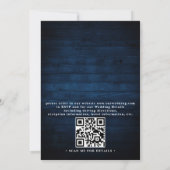 Invitation Mariage avec code QR de guirlande lumineuse rustiq (Dos)