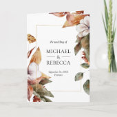 Invitation Mariage avec code QR de photo de citrouille Bohème (Devant)