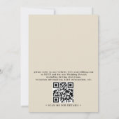 Invitation Mariage avec code QR de plage Cancun Mexique aquar (Dos)