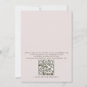 Invitation Mariage avec Code QR de Portail de Jardin à l'Aqua (Dos)