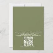 Invitation Mariage avec code QR du manoir anglais à l'aquarel (Dos)
