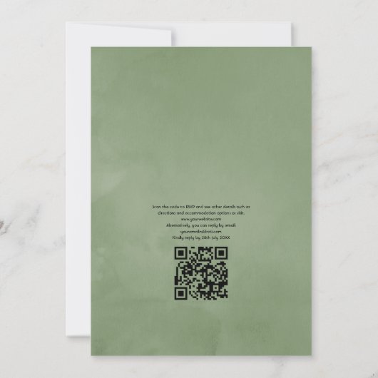 Invitation Mariage avec code QR et cristal géométrique (Dos)