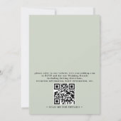 Invitation Mariage avec Code QR Fleurs de Greenery Rose Pâle (Dos)