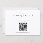 Invitation Mariage avec code QR RSVP et superposition de phot (Dos)