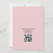 Invitation Mariage avec code QR RSVP Fleurs Rose Tendresse (Dos)