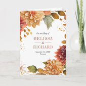 Invitation Mariage avec code QR sur pot Mason floral à Dahlia (Devant)