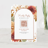 Invitation Mariage avec code QR sur pot Mason floral à Dahlia (Dos)