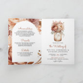 Invitation Mariage avec code QR sur un pot Mason en terre cui (Intérieur)