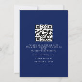 Invitation Mariage avec code QR Talavera bleu mexicain (Dos)