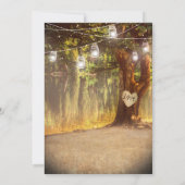 Invitation Mariage avec des bocaux Mason rustiques, un arbre, (Dos)