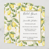 Invitation Mariage avec des citrons jaunes frais (Devant / Derrière)
