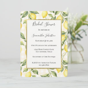 Invitation Mariage avec des citrons jaunes frais