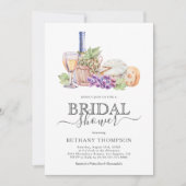 Invitation Mariage avec du Vin et du Fromage (Devant)