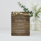 Invitation Mariage avec Éclairages Rustiques et Détails de Bo (Debout devant)