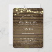 Invitation Mariage avec Éclairages Rustiques et Détails de Bo (Devant)