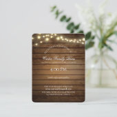 Invitation Mariage avec Éclairages Rustiques et Détails en Bo (Debout devant)