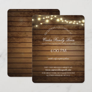 Invitation Mariage avec éclairages rustiques et détails en bo