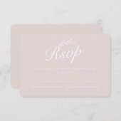 Invitation Mariage avec écriture manuscrite et feuille botani (Devant / Derrière)