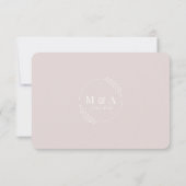 Invitation Mariage avec écriture manuscrite et feuille botani (Dos)