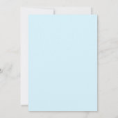 Invitation Mariage avec feuillage peint aqua (Dos)