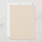 Invitation Mariage avec feuillage peint champagne (Dos)