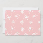 Invitation Mariage avec flocons de neige roses et blancs (Dos)