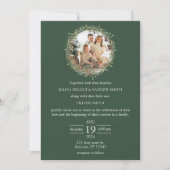 Invitation Mariage avec mariage photo vert enfant (Devant)