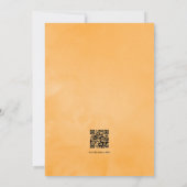 Invitation Mariage avec QR Code RSVP Plage Fleur Tropicale (Dos)