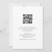 Invitation Mariage avec réponse QR code photo moderne (Dos)