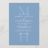 Invitation Mariage avec superposition de monogramme moderne b (Devant)