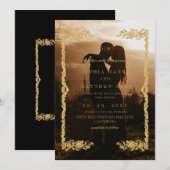 Invitation Mariage avec superposition de photo classique (Devant / Derrière)