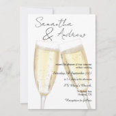 Invitation Mariage avec Toast au Champagne (Devant)