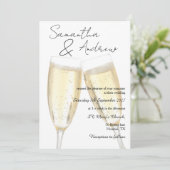Invitation Mariage avec Toast au Champagne (Debout devant)