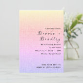 Invitation Mariage avec un Dégradé de Coucher de Soleil Paste (Debout devant)