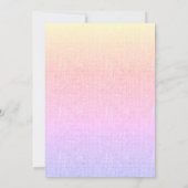 Invitation Mariage avec un Dégradé de Coucher de Soleil Paste (Dos)