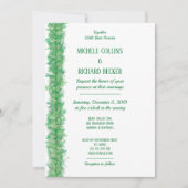 Invitation Mariage avec une bordure botanique verte chic (Devant)