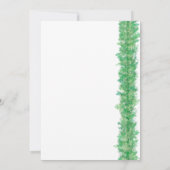 Invitation Mariage avec une bordure botanique verte chic (Dos)