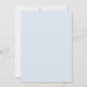 Invitation Mariage avec une bordure de marbre et bleuet (Dos)
