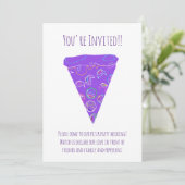 Invitation Mariage avec une fête de pizza (Debout devant)