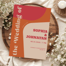 Mariage avec une typographie audacieuse et colorée