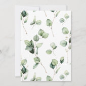 Invitation Mariage avec verdure d'eucalyptus : itinéraire et (Dos)