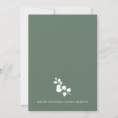 Invitation Mariage avec verdure éclaboussée d'or d'eucalyptus (Dos)
