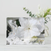 Invitation Mariage Azalea Blanc Enregistrer la date Personnal (Debout devant)